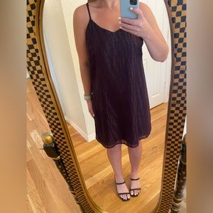 Maroon shiny beaded dress